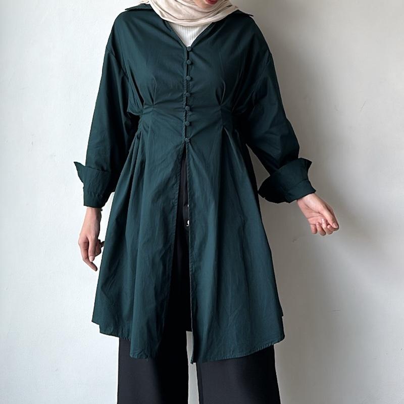 Product Introduction of TUNIK (VIOR) by Leody || Kode 672 Kemeja Poplin Long Shirt Wanita Panjang 22