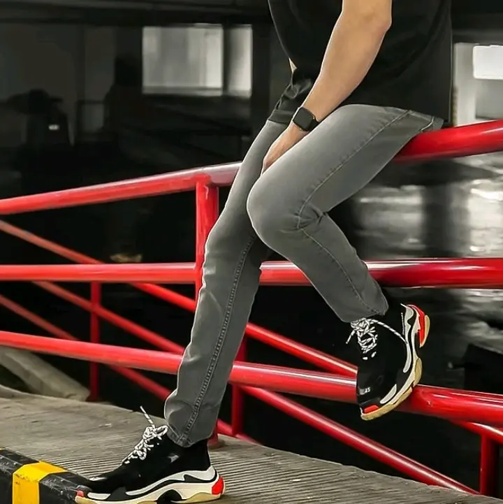 (TURUN HARGA) Celana Jeans Pria model Pensil Silim fit Celana Pensil Pria dewasa Celana Skinny Celana Jeans Pria Laki Laki Model Pensil Silimfit Denim 4