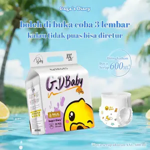 Gaga's Diary Popok Bayi Anak 6-12 Bulan Tipis Slim Anti Bocor Sehari-hari official store  diapers pants 1 lusin newborn bayi popok promo hari ini  murah