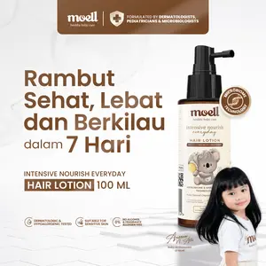 Moell Hair Lotion Anak 100gr deals!- Rambut Tumbuh Dalam 7 Hari - Panax Ginseng, Kemiri, Biotin - Menutrisi Kulit Kepala Rambut Anak - Skincare Anak Formulasi Dokter dengan Microbiome Teknologi - Skincare Bayi & Skincare Anak