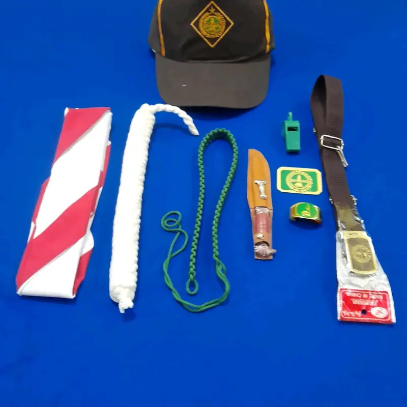 satu set atribut pramuka siaga cewe cowo plus topi siaga kumplit plus sabuk ori siap pakai bisa cod murah 1