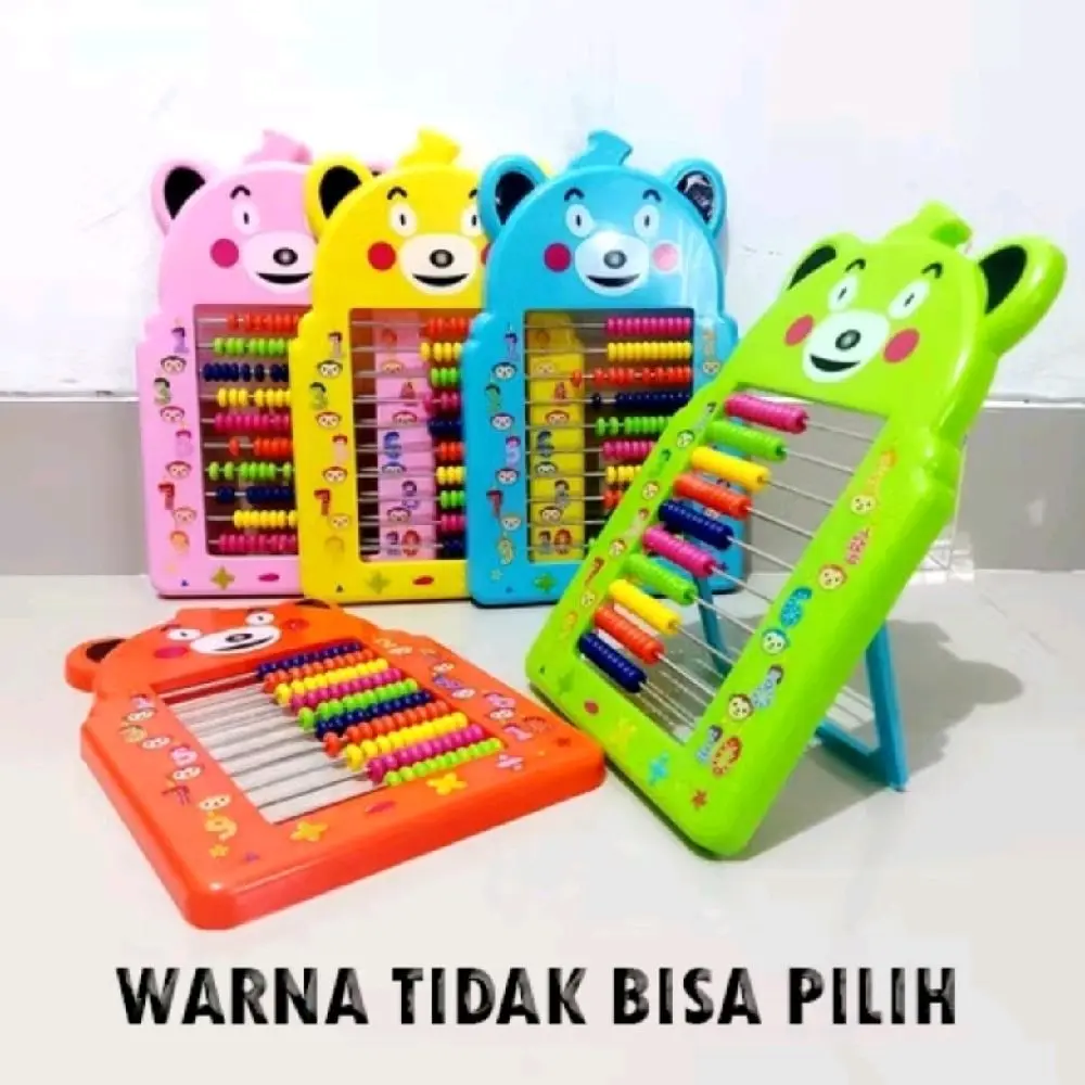 mainan edukasi anak sempoa belajar hitung BE05 / sempoa bentuk beruang