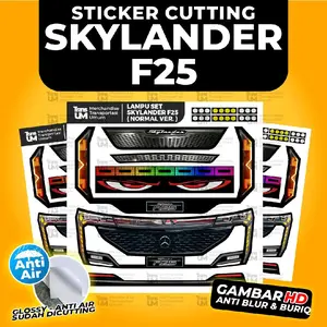 Sticker cutting lampu miniatur bus RKC SKYLANDER F25