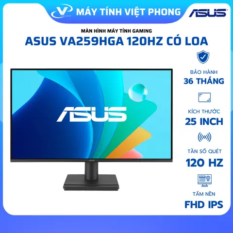 Màn hình Gaming 120Hz ASUS VA259HGA (24.5 inch/FHD/IPS/120Hz/1ms/LOA) BẢO HÀNH 3 NĂM TOÀN QUỐC