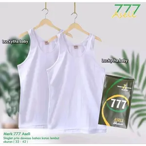 grosir 6pcs,3pcs,1pcs singlet pria 777 cotton 100% berkualitas / kaos dalam pria dewasa 777 katun / singlet 777 original