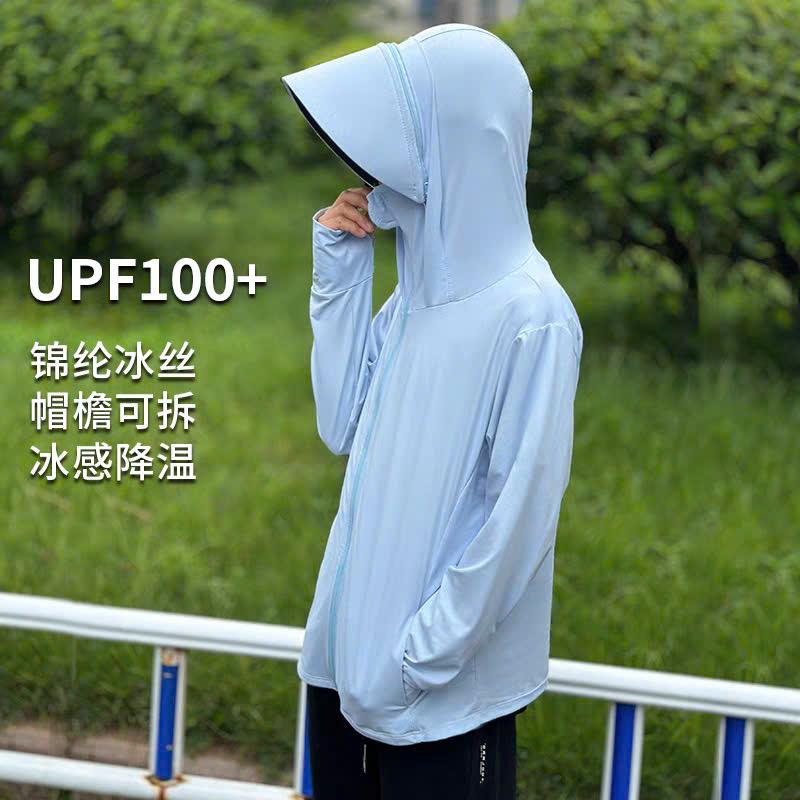 Áo chống nắng cho bé LOẠI ĐEP chất Thun Lạnh  có mũ vành cứng  chống nắng chống tia UV 6