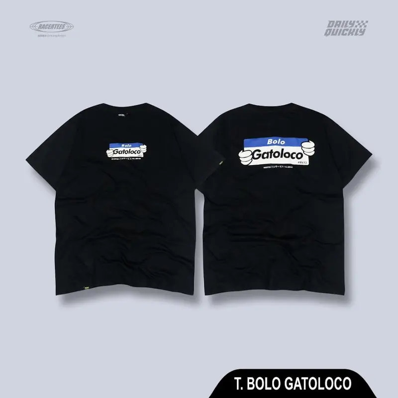 Kaos GATOLOCO edisi H.KOTEK x RACERTEES warna Hitam 0