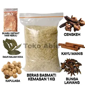 Beras Basmati 1kg lengkap dengan bumbu kebuli instan dan kismis