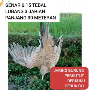 jaring burung besar lubang 3 inch panjang 30 meter jaring burung perkutut derkuku punai dll