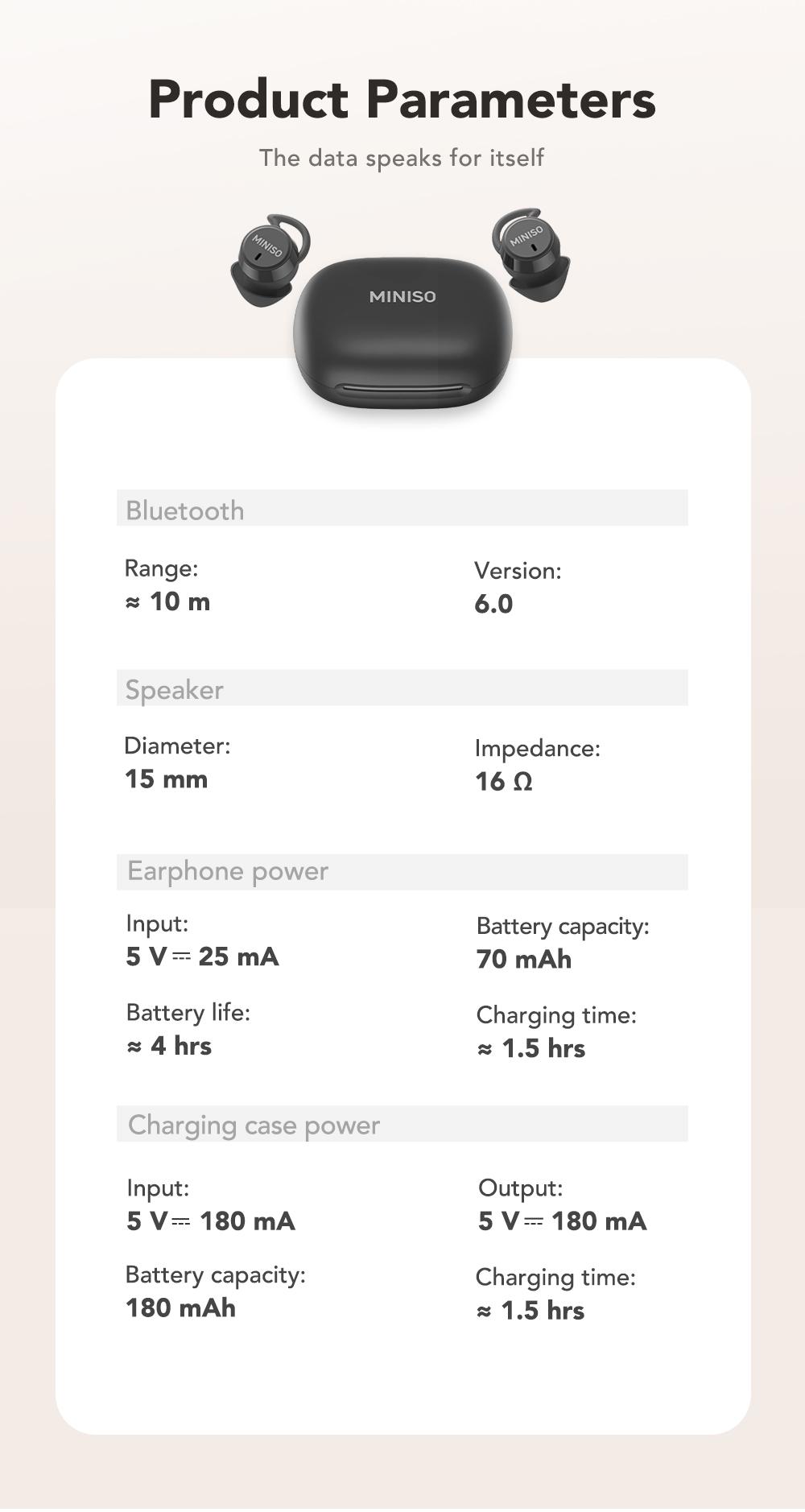 MINISO MS217 Sleep Earbuds, Comfortable, lightweight design, Bluetooth 6.0, IPX5 waterproof, HIFI sound quality, suitable for sleeping, working, studying, and voice calls | Built-in microphone | AI translation