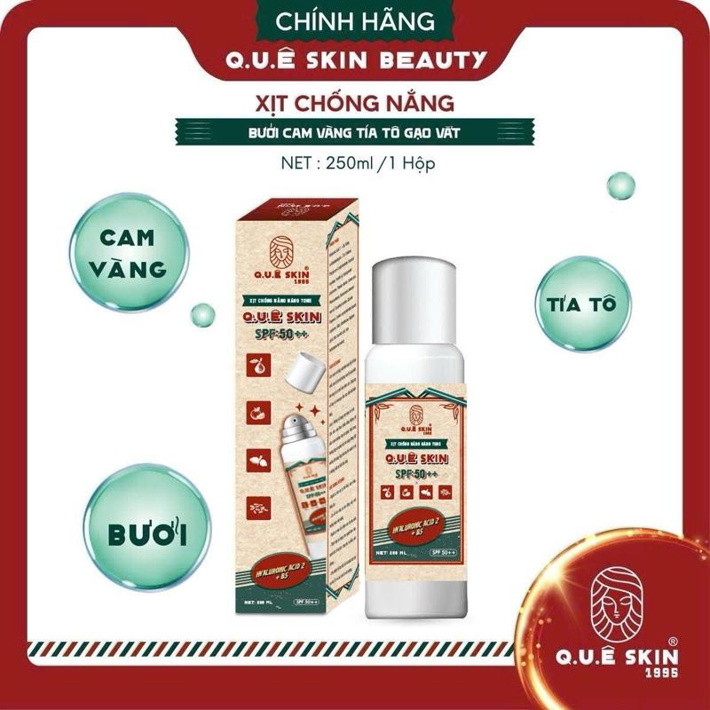 Xịt chống nắng Makeup Body Quê Skin - Hỗ trợ nâng tone dưỡng mịn 200ml Dưỡng Da Body Dưỡng Body