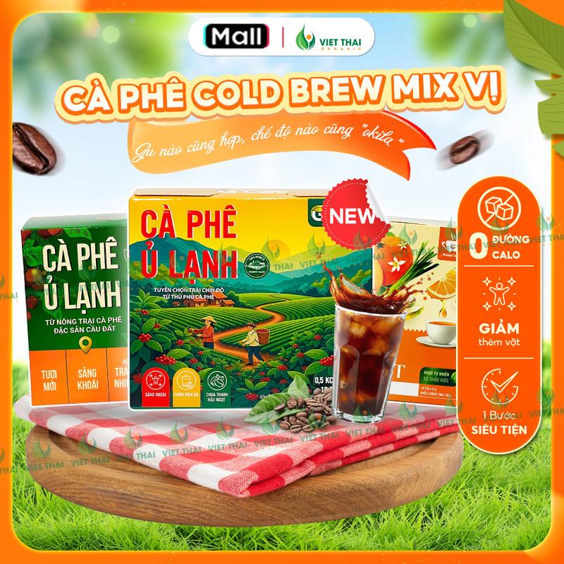 Cà Phê Ủ Lạnh Mix Vị - Cafe Cold Brew Nguyên Chất Ít Đắng Cam Sả Kim Quất Giảm…