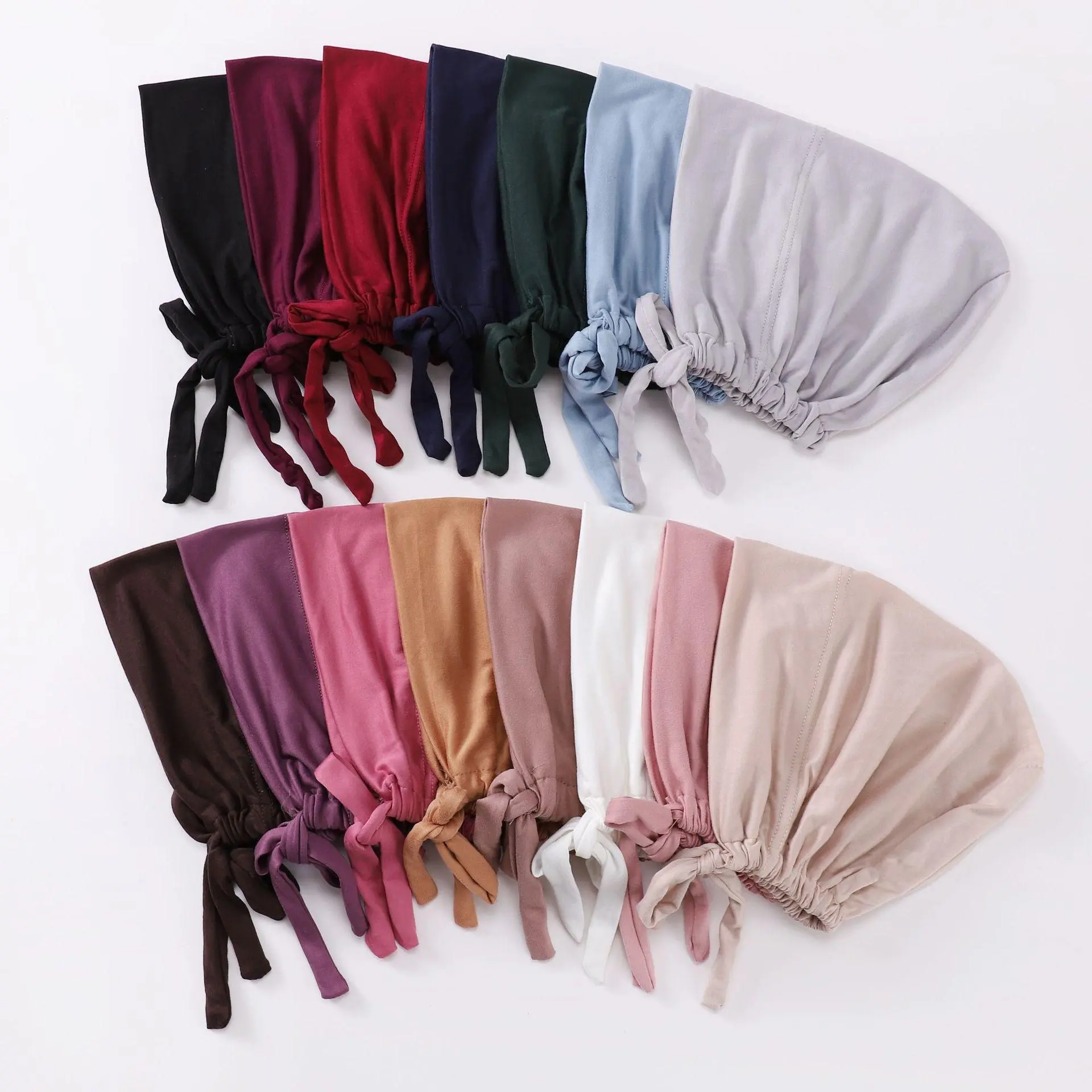 Milk Silk Inner Hijab Ciput Arab Back Strap Hijab Inner Cap Quality Pricecotton Material Inner Hijab with Crown Ciput Antem Inner for Hijab TUTU