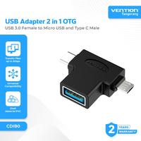 Gambar VENTION CDIB0 OTG 2 in 1 Converter Micro USB and Type C Male to USB 3.0 Female Adaptor Adapter On The Go Mikro Tipe C dari Pampam Shop Kab. Tangerang 2 Tokopedia