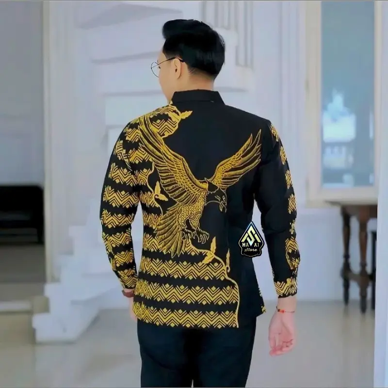 BATIK Slimfit lapis furing pria premuim bahan asli katun terbaru motif dirgantara new 1