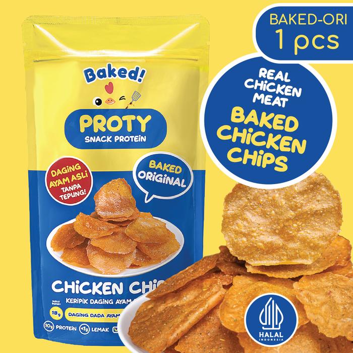 Gambar PROTY Baked (Panggang) Camilan Protein Sehat (Dewasa, Remaja, Anak, Diet, Gym) - Chicken Chips Baked Original (1 pcs) dari PROTY Official Store Kota Administrasi Jakarta Barat Tokopedia