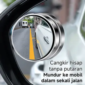Kaca Spion Mobil Tipe Suction Cup Cermin Bulat Kecil Pembalik 360 Derajat Pantulan Jernih Mencegah Titik Buta Bidang Pandang Lebar Dan Sudut Lebar Motorcycle Car