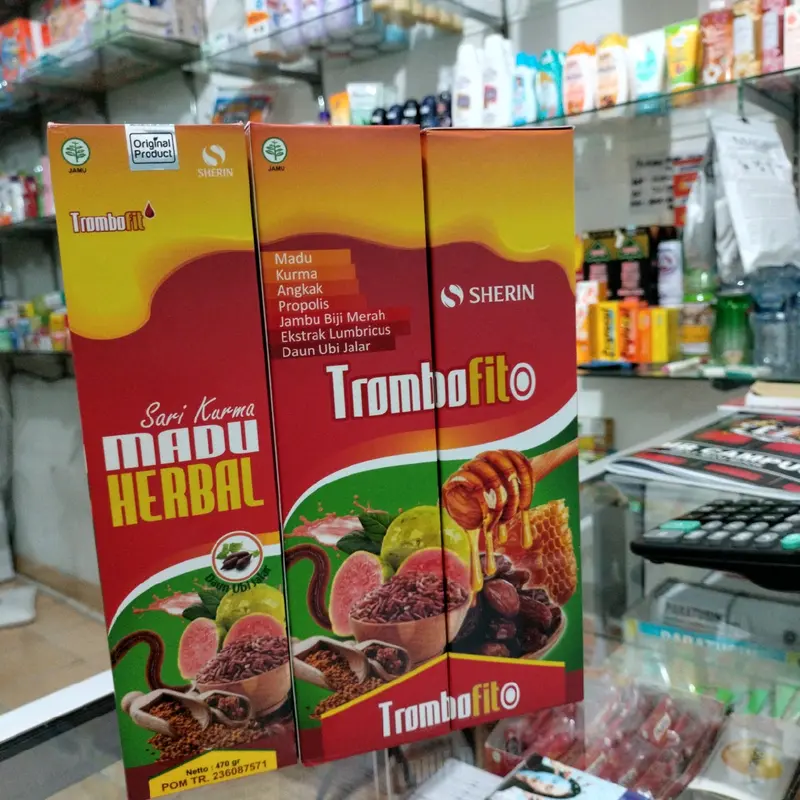 Sari Kurma Madu Herbal TromboFit Angkak daun ubi jalar propolis jambu biji extrak cacing madu kurma 0