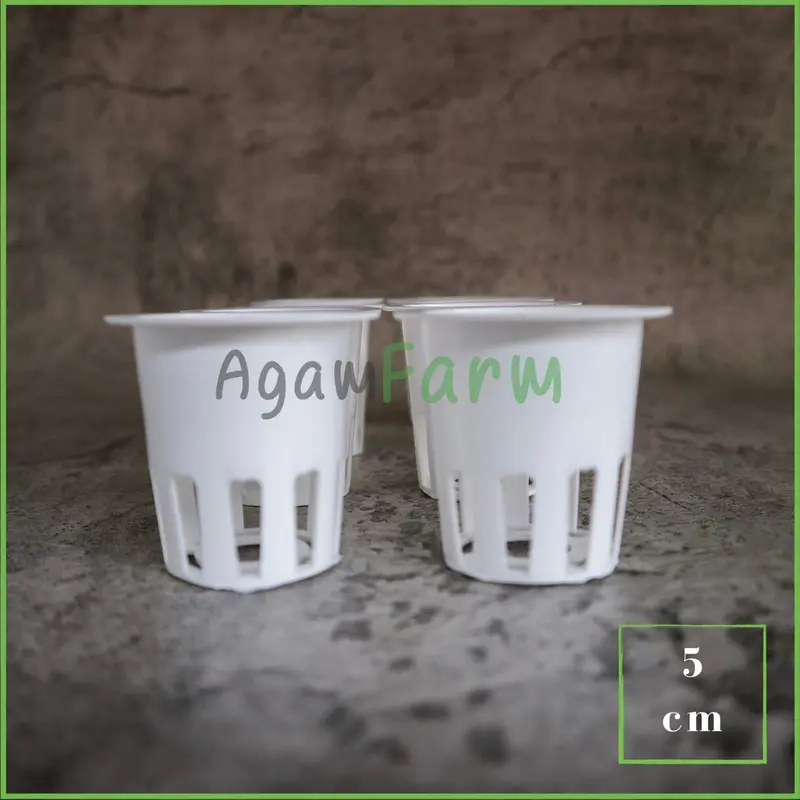 Net Pot Hidroponik Putih 5 cm Agamfarm - Plastik 4