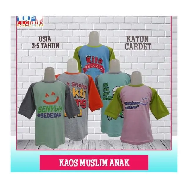 Kaos anak Tema Islami 5 pcs