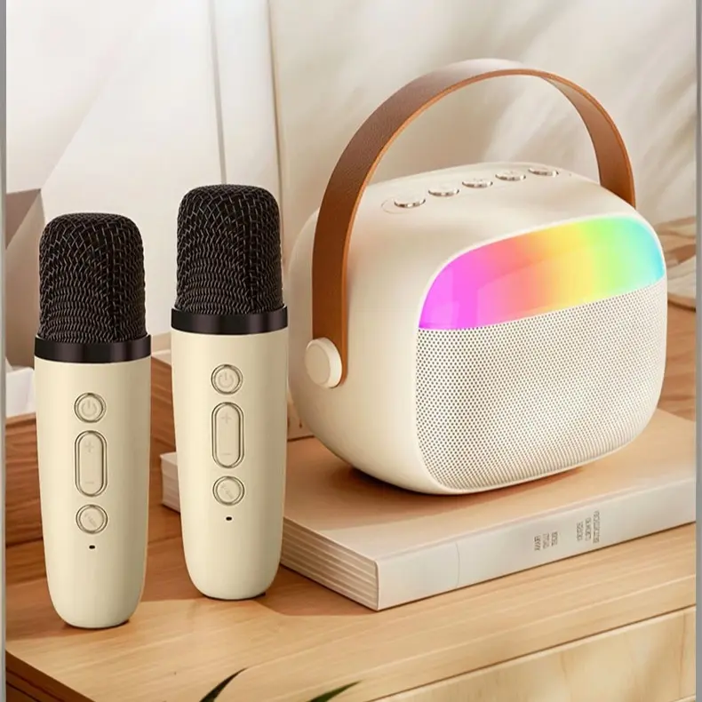 K30 Wireless Bluetooth Karaoke Speaker Dual Microphone Mini Outdoor Audio Stereo Sound Portable Kids Singing Speaker