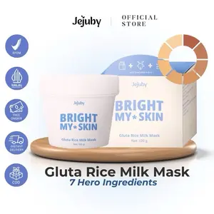 [READY] Gluta Rice Milk Mask 2in1 Body Bleaching & Sleeping Body Mask Jejuby [BPOM]