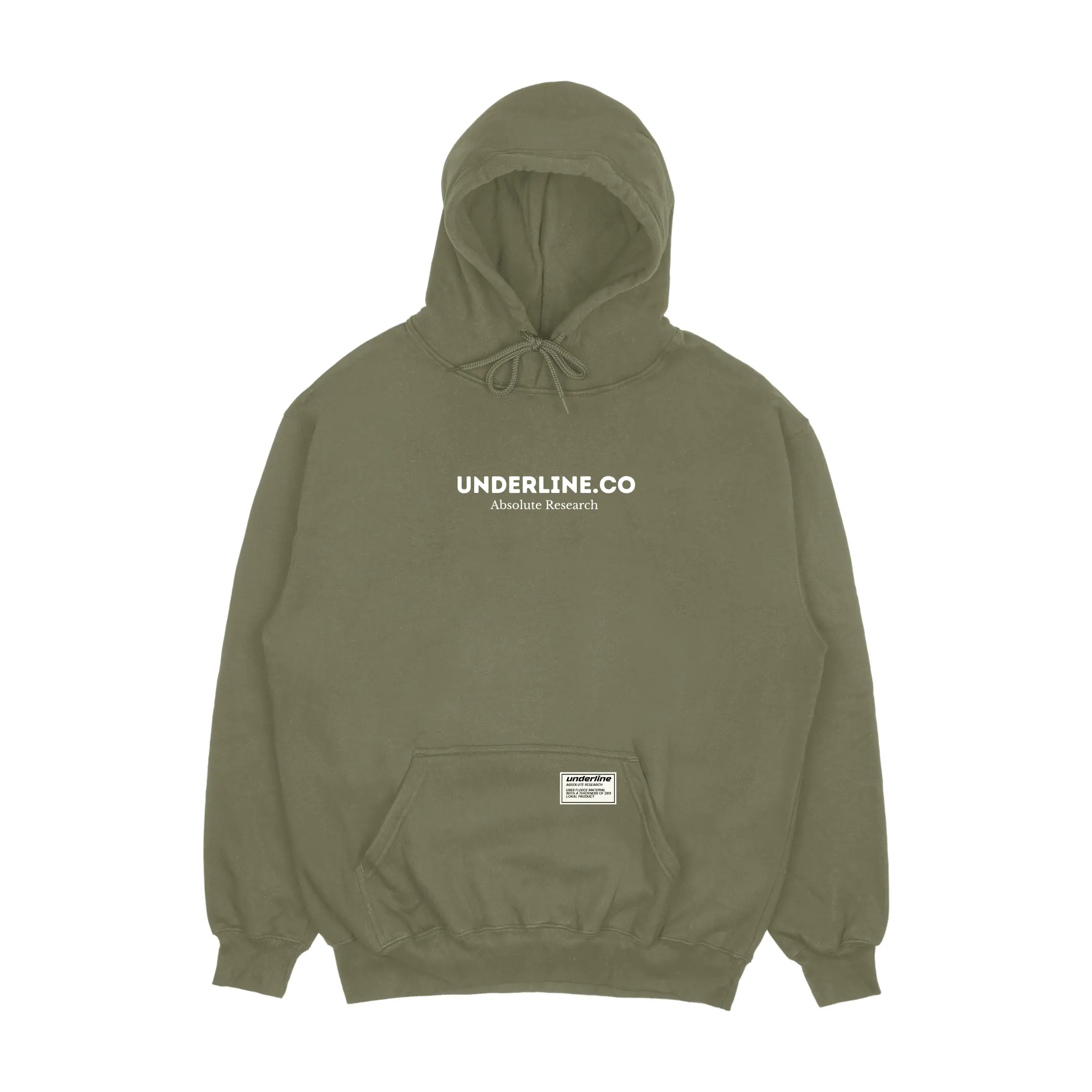 UNDERLINE - HOODIE JUMPER MOTIF SIMPEL SIZE M - XXL PRIA WANITA FLEECE TEBAL GRAMASI 280 UNISEX