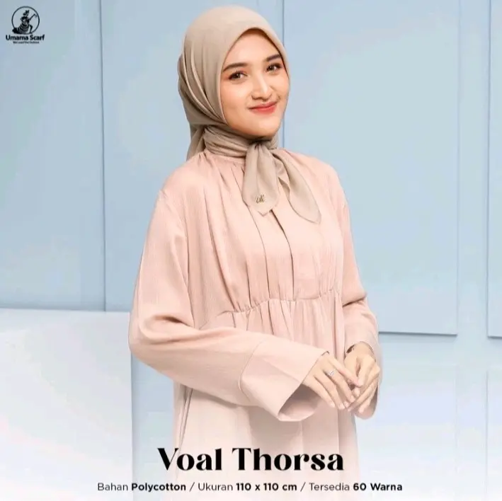 Hijab Umama Scarf Polos Voal Thorsa 100% Original Square Muslim Casual 1