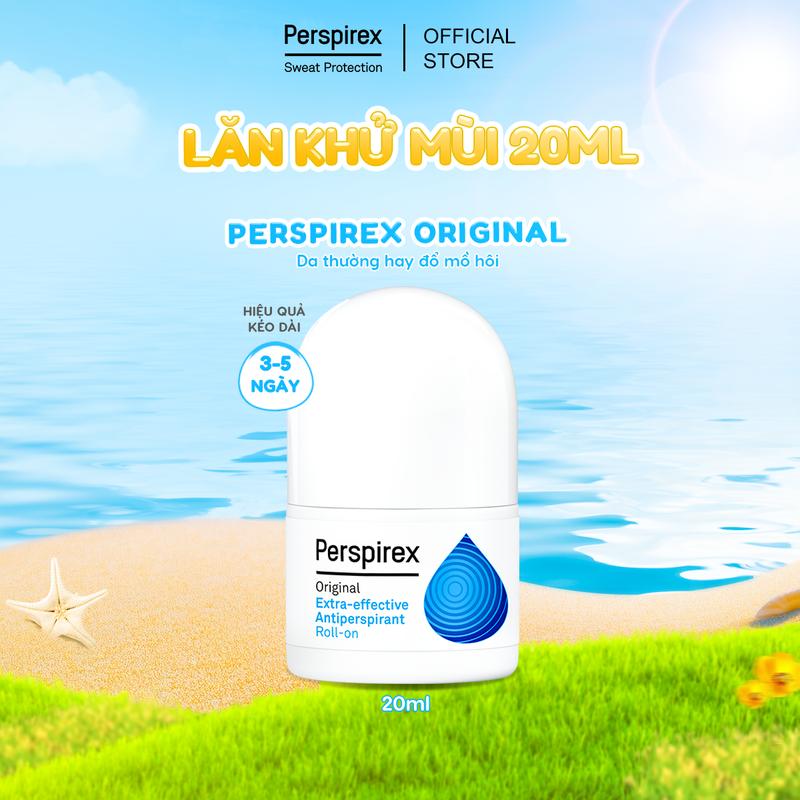 Lăn khử mùi Perspirex Original 20ml: Dành Cho Da Thường, Hay Đổ Mồ Hôi ở cả Nam và Nữ
