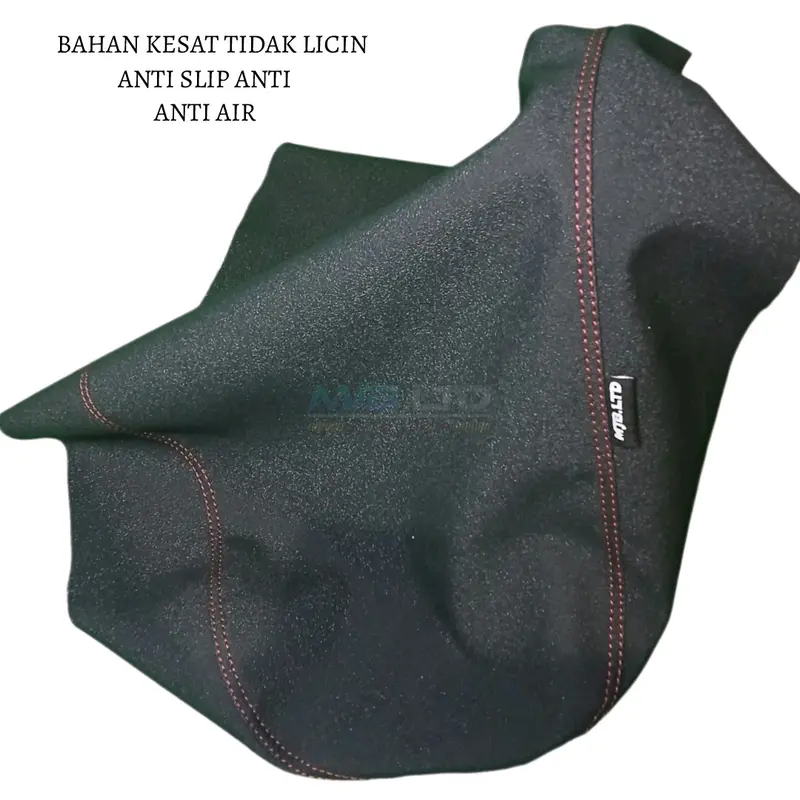 Sarung & Kulit Jok Motor  Motip Amplas Pasir Jahitan Warna Merah Double Stik Rapih 3