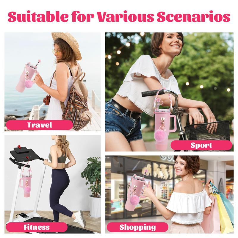 Stainless Steel Vacuum Insulated Cup Accessories 7-Piece Set (Note: Cup Accessories Do Not Include Cups) for Various Glasses, Water Bottles and Thermos Flasks - Fun Accessories for Girls with Stretch Lids, Fun Gifts 11 c2f9cbe3fca0487197c374d68263872b~tplv aphluv4xwc resize jpeg:800:800