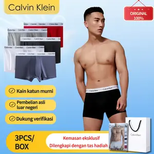 Calvin Klein Underwear - Celana Boxer Katun Antibakteri dan Bernapas-Boxer Pendek