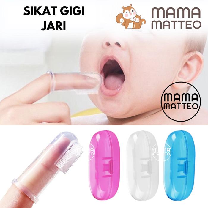 Gambar Sikat Gigi Jari Silicon/ Pembersih Mulut Bayi dari mamamatteoid Kota Bandung Tokopedia