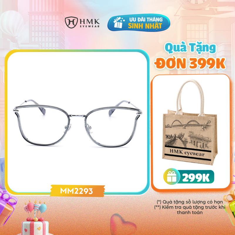 Gọng Kính Cận Mắt Mèo HMK Eyewear Nữ Dáng Cánh Tiên Thời Trang Cá Tính Xinh Xắn Dễ Thương - MM2293