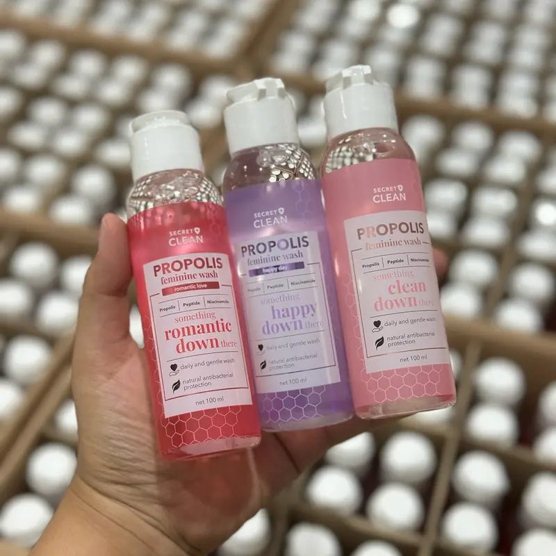 SECRET CLEAN PROPOLIS FAMININE WASH & SPRAY Feminine Perawatan Pencerah Kewanitaan Perfume Hygiene  Wanita  Manjakani Acid Extract Niacinamide Keputihan 5