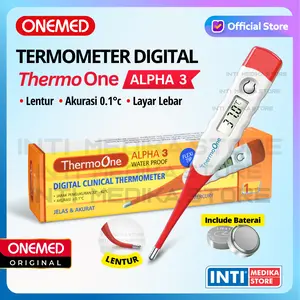 ONEMED - Thermometer Digital ALPHA 3 | Termometer Ketiak Fleksibel