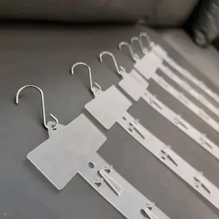 10pcs clip strip Display Makanan Produk Supermarket snack hanging strip Plastik no 2