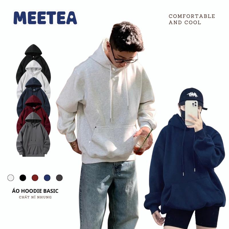    Bản Nâng Cấp   Áo Hoodie Nỉ Nhung,Bông Trơn Mũ Trùm 2 Lớp Fom Unisex Tay Dài Dày Dặn Phong Cách Tối Giản Cho Mùa Thu Đông Size M L XL Chất Liệu Nỉ Bông Nỉ Nhung Dày Dặn 