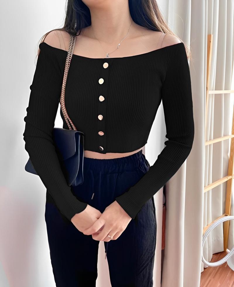Product Introduction of GFS Blouse Rajut Sabrina Ld 80 - 90 cm P 40 cm B 200 gr Cotton Polyester #4507 19