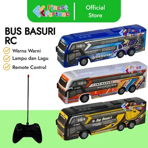 MAINAN ANAK BUS TELOLET BASURI REMOTE CONTROL/ BATERAI & CHARGE (PACKING BUBBLEWRAP TERMASUK) Toys