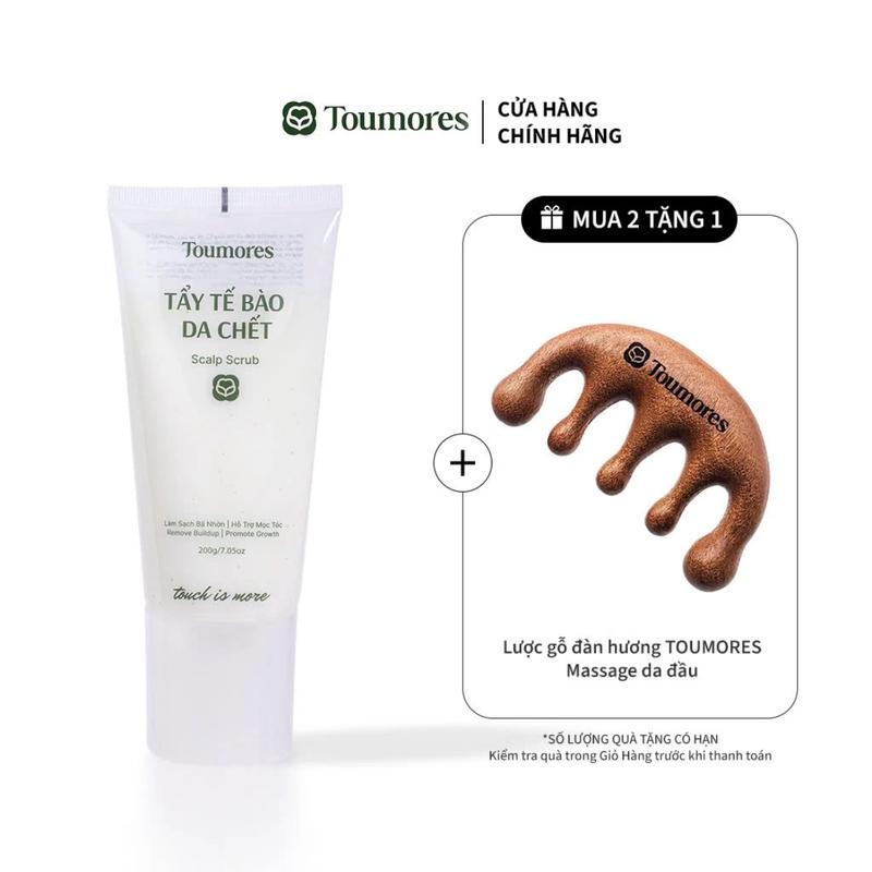  Tẩy tế bào chết da đầu Toumores giảm bết tóc kiềm dầu giúp tóc tơi phồng tóc tự nhiên không chứa sulfate silicone 200g Chăm Sóc Tóc Dưỡng Tóc 