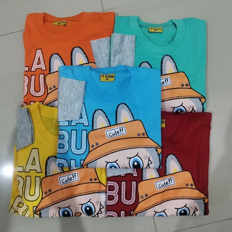 Setelan Panjang Labubu Viral Terbaru Anak Laki Laki usia 2-10 Tahun Baju Stelan Cowok labubu Parsel Katun 4