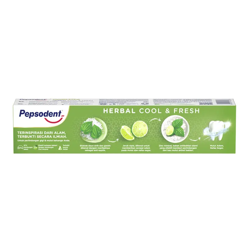 Pepsodent Pasta Gigi Action 123 Herbal 100g Twinpack 6