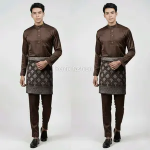 SETELAN BAJU TELUK BELANGA PRIA MURAH - BAJU ADAT MELAYU MALAYSIA / BAJU KOKO PRIA / SETELAN BAJU CEKAK MUSANG / BAJU MELAYU MODERN BAHAN SATIN VELVET