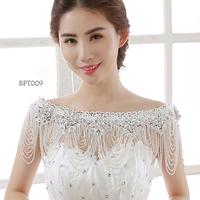 Gambar BRIDAL BOLERO CRYSTAL MUTIARA WEDDING PESTA WANITA BPT009 - Putih Silver dari Lenka Wedding Shop Kota Surabaya 1 Tokopedia