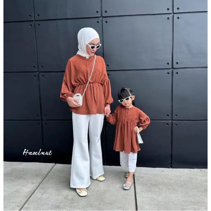 Atasan Alatiya couple terbaru  ibu dan anak full size blouse/kemeja viral Harga Satuan / Terpisah