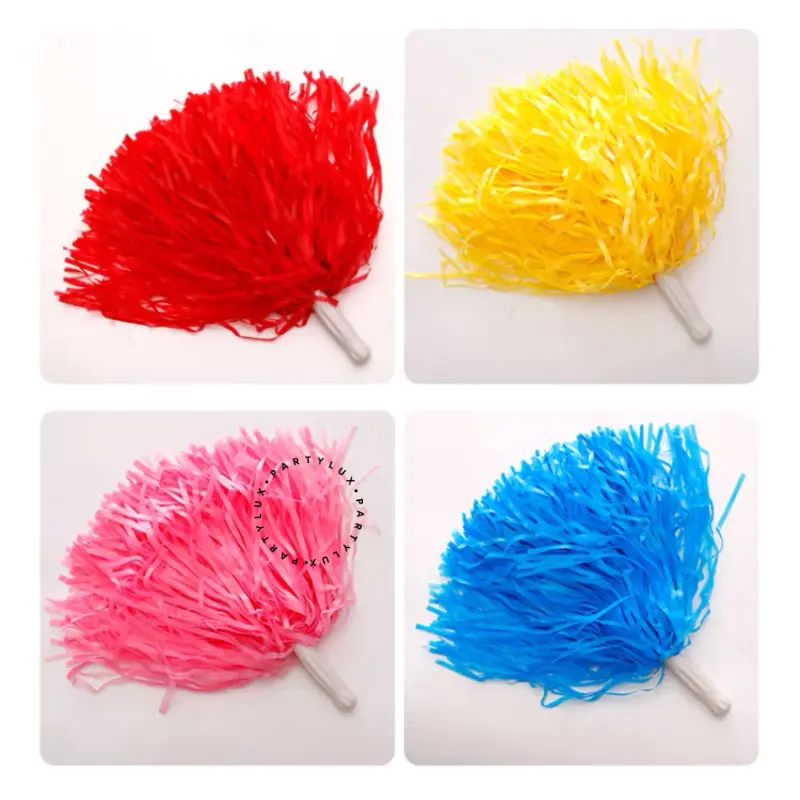1 Pasang Pom Pom Cheerleader / Pompom Nari Rumbai 4