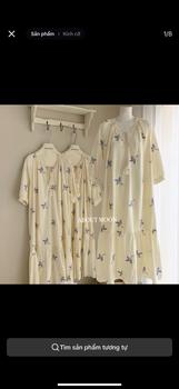Product Review of Váy xuông rộng hoa thêu cổ V viền ren dây nơ tay bồng from T**g M** 0