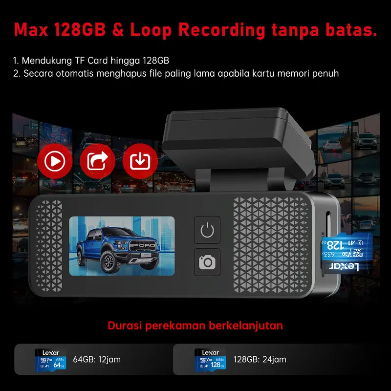 【SPECIAL】Cargoos O1 Car Dashcam 2K 1440p GPS Wifi G-sensor Night Vision Aplikasi Kamera Mobil Kendaraan 7