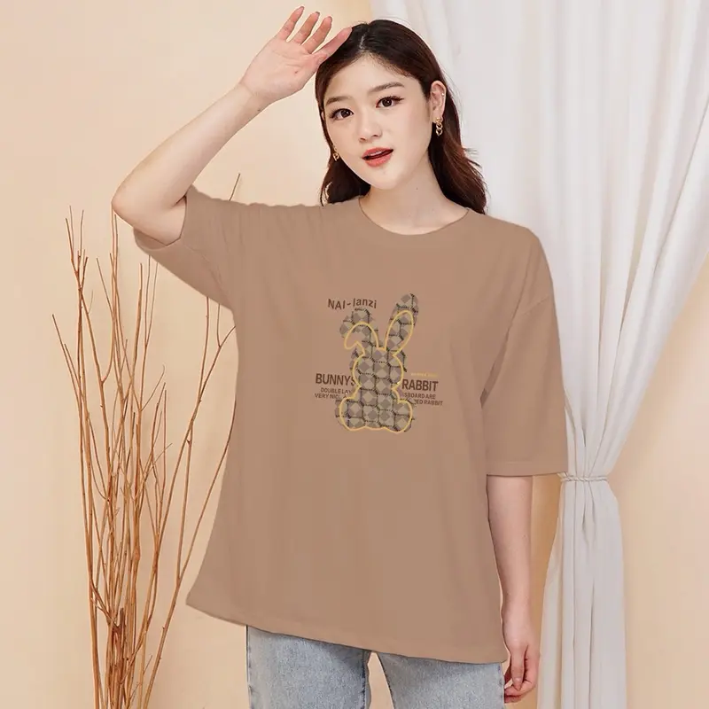 ￼COD Kaos T-shirt Oversize Wanita - Brown Bunny Kaos Distro WANITA - Kaos Streetwear Oversize - Baju Kaos Distro motif -BAJU OVERSIZE UNISEX- KAOS UNISEX LENGAN PENDEK 8